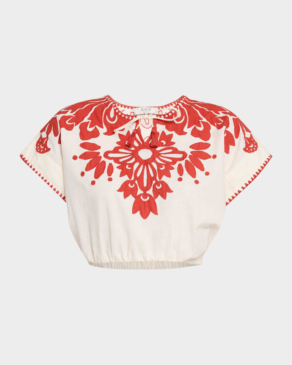 Liliana Appliqué Crop Top